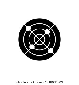Radar icon vector graphic illustration