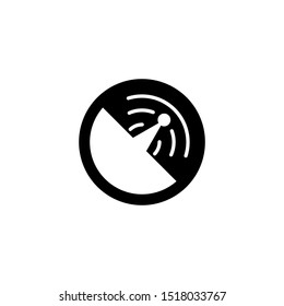 Radar icon vector graphic illustration