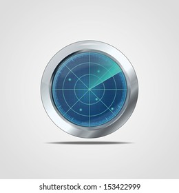 Radar icon. Vector illustration