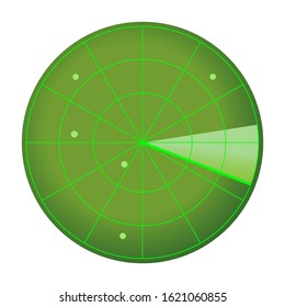 Radar icon. Vector Illustration isolated on white background