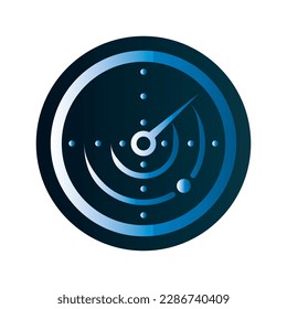 diseño del logotipo de la ilustración del vector del icono de radar