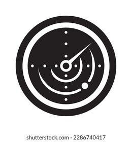 diseño del logotipo de la ilustración del vector del icono de radar