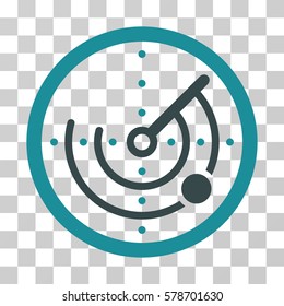 Radar icon. Vector illustration style is flat iconic bicolor symbol, soft blue colors, transparent background. Designed for web and software interfaces.