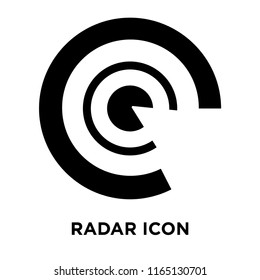Radar icon vector isolated on white background, Radar transparent sign , navigation symbols