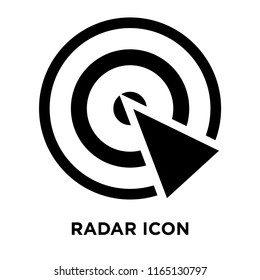 Radar icon vector isolated on white background, Radar transparent sign , navigation symbols