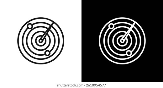 Radar icon Vector isolated outline drawing.