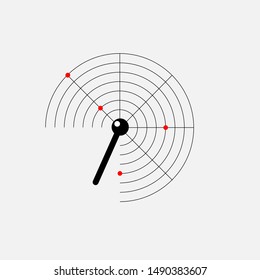 Radar Icon - Vector, Sign and Symbol for Design, Presentation, Website or Apps Elements.