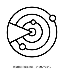Radar icon vector stock illustration