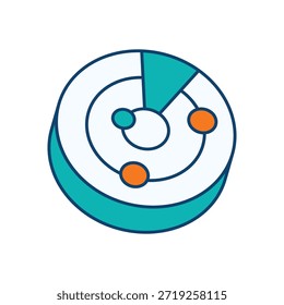 Radar Icon Vector ilustración de stock