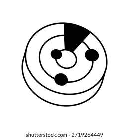 Radar Icon Vector ilustración de stock