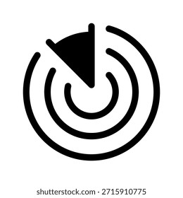 Ilustración de diseño de símbolo de Vector de icono de radar