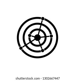 Radar icon . Virus scan . Scanner , sign design