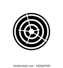 Radar icon . Virus scan . Scanner , sign design