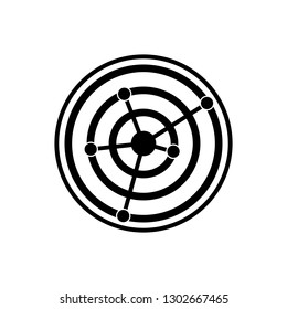 Radar icon . Virus scan . Scanner , sign design