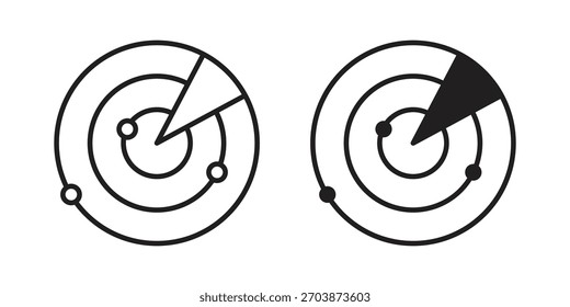 Radar icon for web design, mobile apps