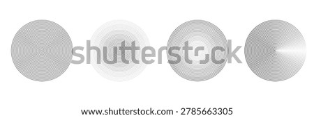 Radar icons set. Collection sonar sound waves. Radar icon. Sonar wave sign. Big set on the white background. Black Radar Circle stock vector. Best Collection. Vector illustration. EPS 10.