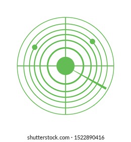 Radar icons. Sonar sound waves.solid pictogram. Flat illustration of maritime radar aim vector icon for web isolated on white
