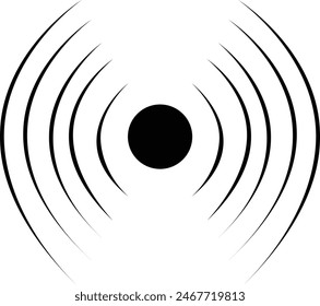 Iconos de radar. Vector de los iconos de la pantalla de radar. .Trazo editable. signo de estilo lineal para el uso de Diseño web y App móviles, logotipo. Símbolo, ondas sonoras de sonar. Icono de radar. aislado sobre fondo transparente.