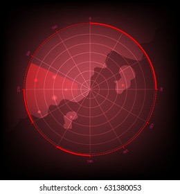 Radar interface UI future design graphic illustration 