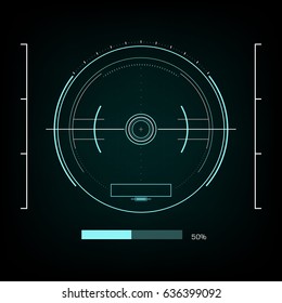 Radar interface UI future design graphic illustration 