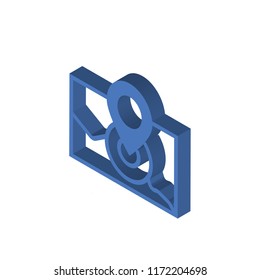 Radar isometric left top view 3D icon