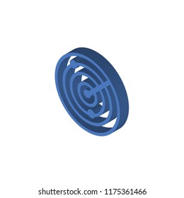 Radar isometric left top view 3D icon