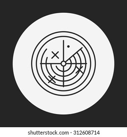 Radar line icon
