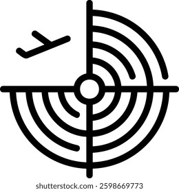 radar line icon illustration vector