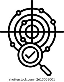Radar Line Vector Icon Design