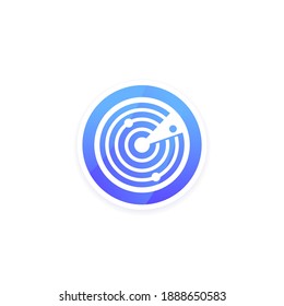 radar logo for apps, vector