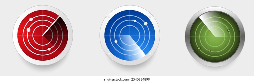 radar monitoring service icon illustration design. vector