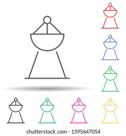 radar multi color style icon. Simple thin line, outline vector of Scientifics study icons for ui and ux, website or mobile application