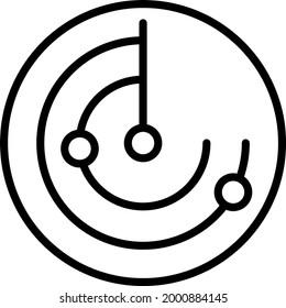 Radar Outline Vector Icon Design
