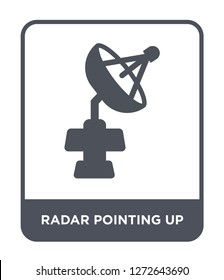radar pointing up icon vector on white background, radar pointing up trendy filled icons from Astronomy collection, radar pointing up simple element illustration