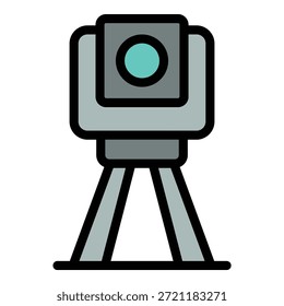 Ícone de restrição de radar. Contorno Radar restrição vetor ícone para web design isolado em branco fundo cor plana