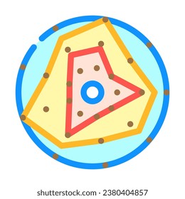 vector de icono de color de riesgo de radar. señal de riesgo de radar. ilustración de símbolo aislado
