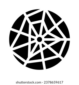 vector de icono de glifo de riesgo de radar. señal de riesgo de radar. ilustración de símbolo aislado