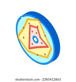 vector de icono isométrico de riesgo de radar. señal de riesgo de radar. ilustración de símbolo aislado