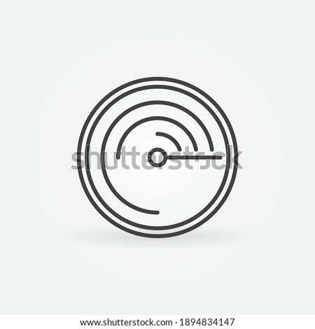 Radar round outline vector concept icon or design element