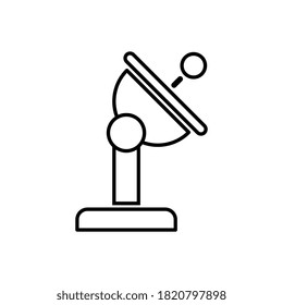 Radar satellite dish icon thin line for web and mobile, modern minimalistic flat design.
