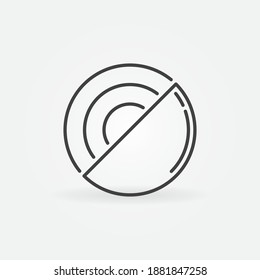Radar Satellite Dish linear vector concept icon or logo element