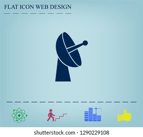 Radar satellite dish - Vector icon
