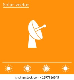 Radar satellite dish - Vector icon