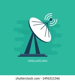 Radar satellite dish - Vector icon flat design