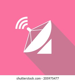 Radar satellite dish - Vector icon 