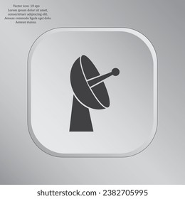 Radar satellite dish - Vector icon