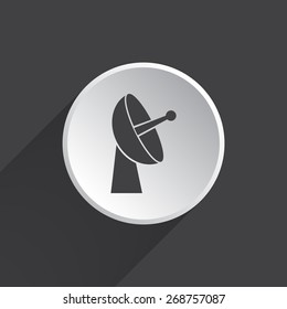 Radar satellite dish - Vector icon