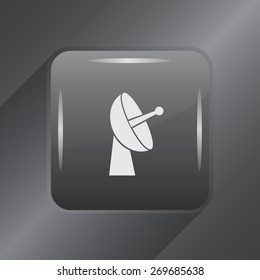 Radar satellite dish - Vector icon