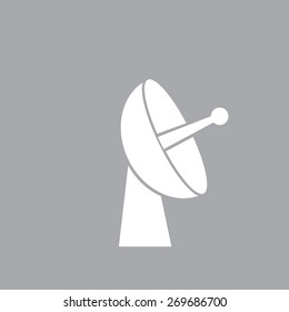 Radar satellite dish - Vector icon