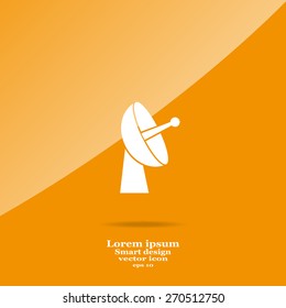 Radar satellite dish - Vector icon